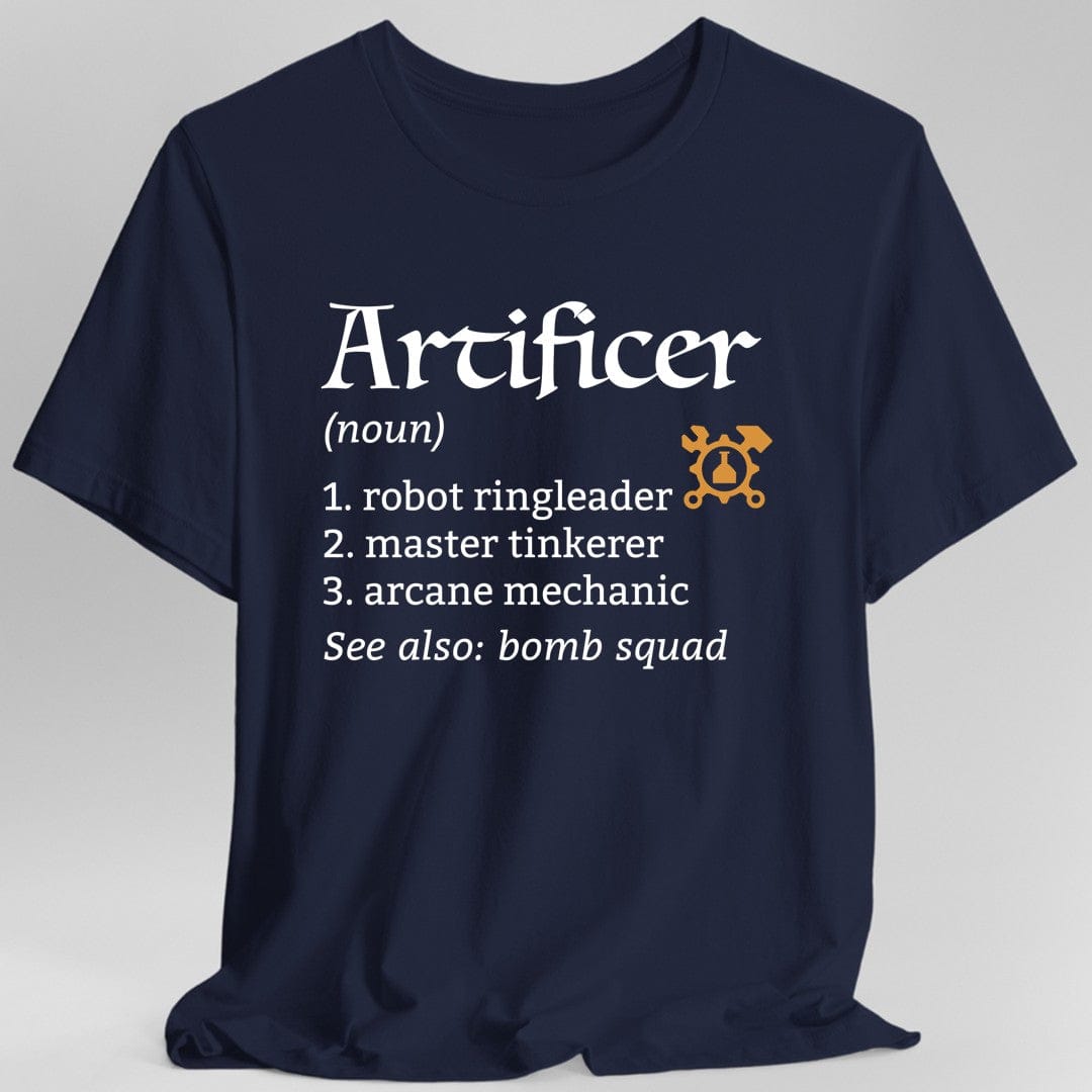 Printify T-Shirt Navy / S Artificer Class Definition D&D T-Shirt