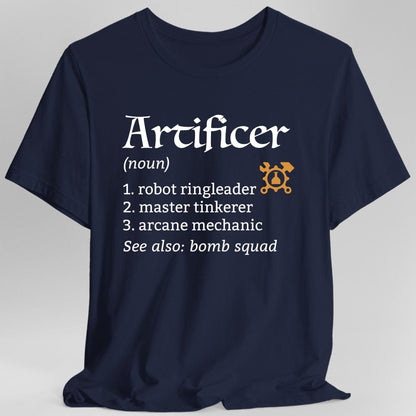 Printify T-Shirt Navy / S Artificer Class Definition D&D T-Shirt
