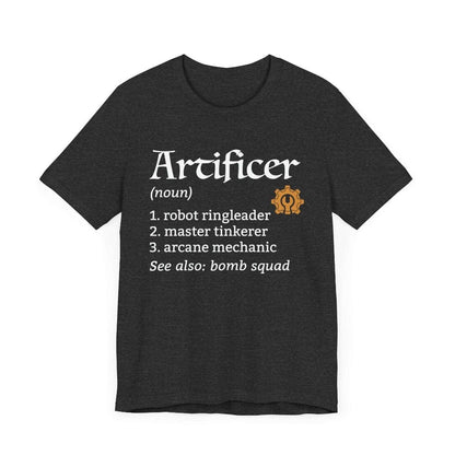 Printify T-Shirt Dark Grey Heather / S Artificer Class Definition T-Shirt