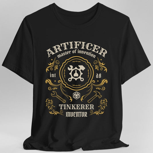Printify T-Shirt Black / S Artificer Class Vintage Label T-Shirt