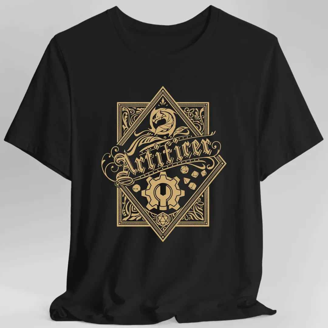 Printify T-Shirt Black / S Artificer D&D Class Emblem T-shirt