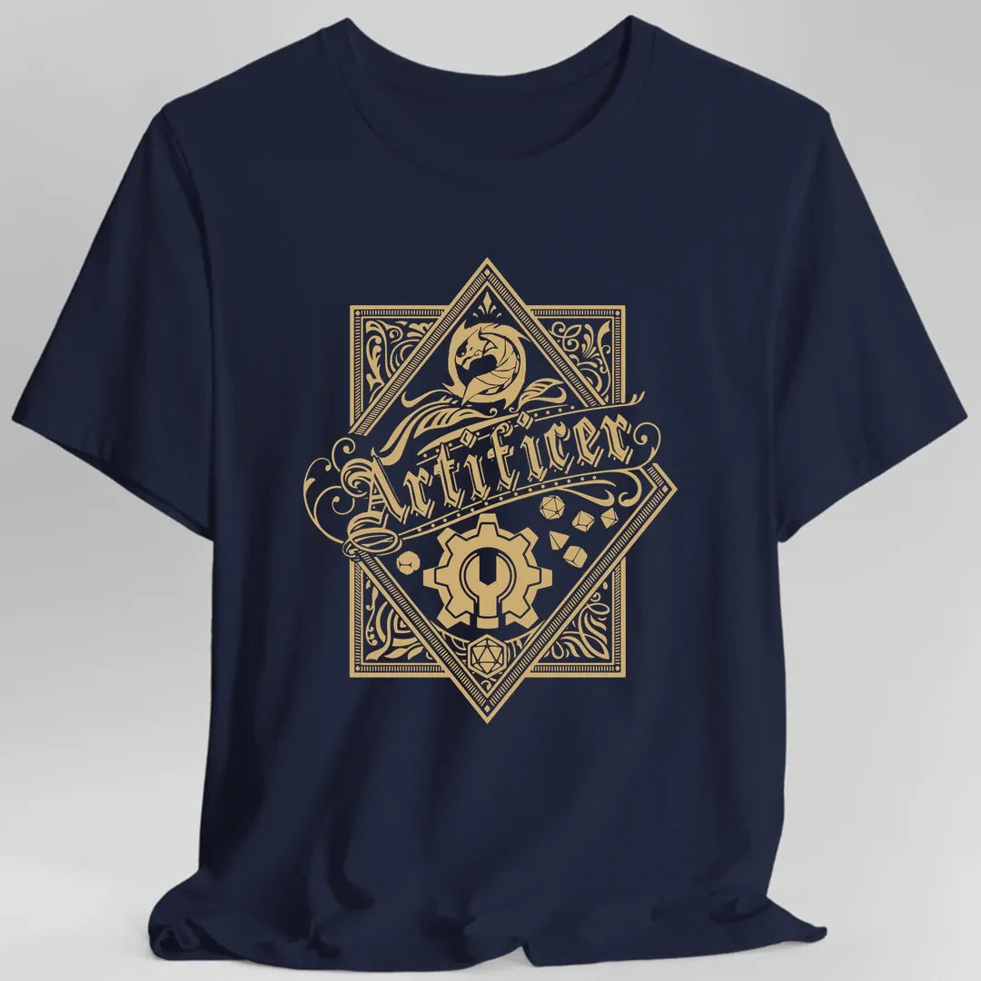 Printify T-Shirt Navy / S Artificer D&D Class Emblem T-shirt