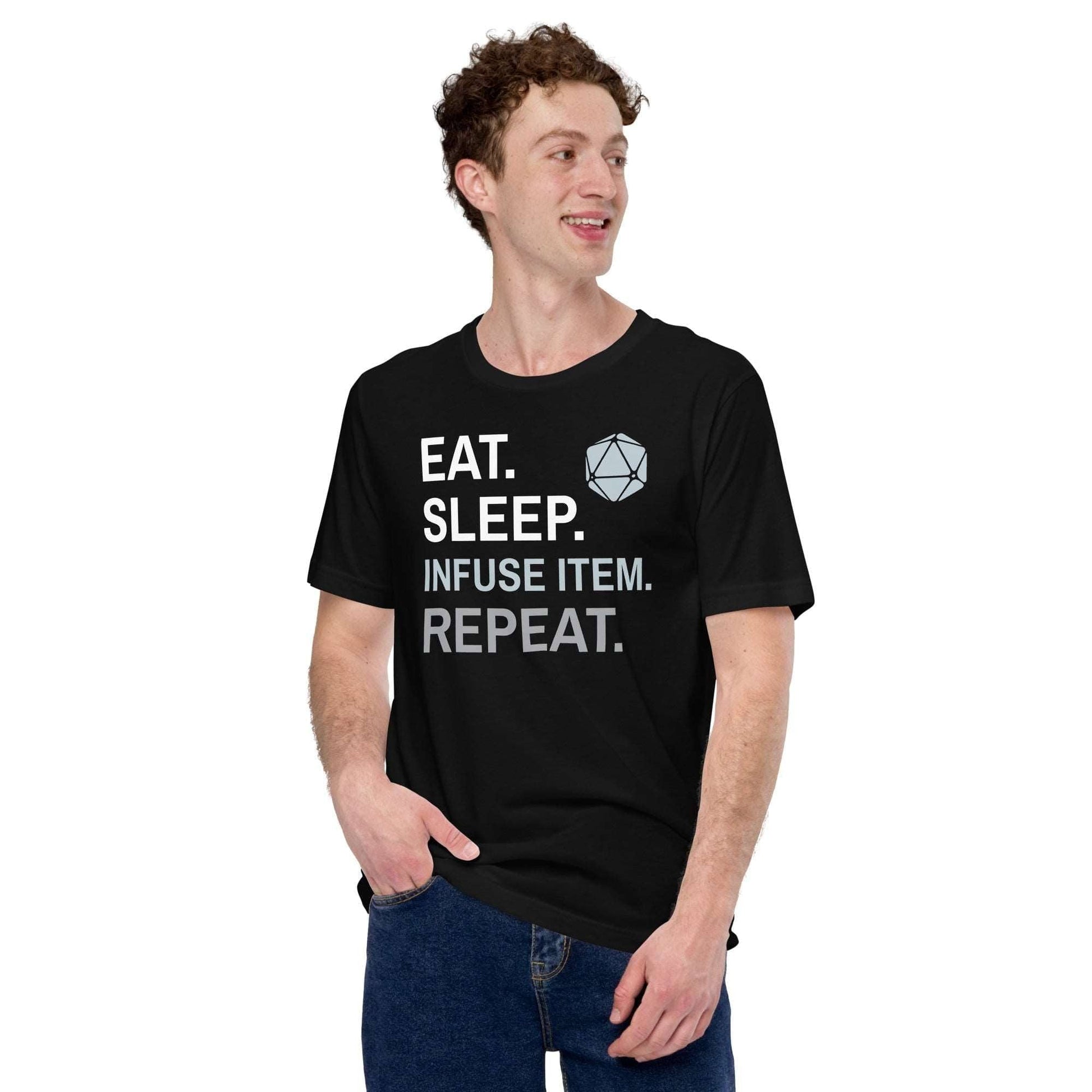 Printify T-Shirt Artificer T-Shirt – 'Eat, Sleep, Infuse Item, Repeat'