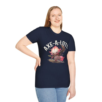 Printify T-Shirt Axe-A-Lotl Funny Axolotl DnD T-Shirt