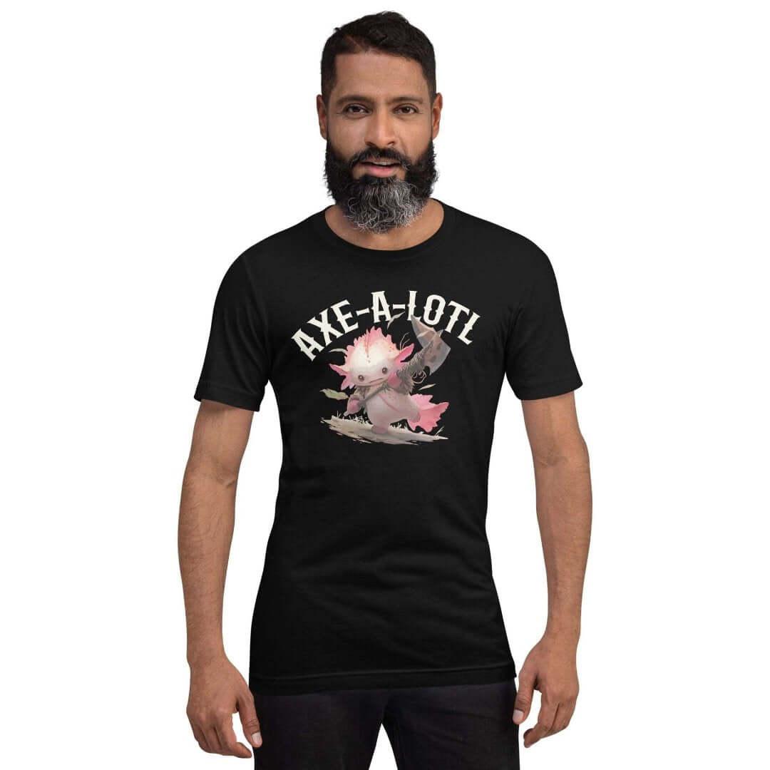 Printify T-Shirt Axe-A-Lotl Funny DnD T-Shirt