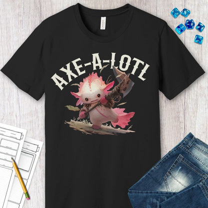 Printify T-Shirt Axe-A-Lotl Funny DnD T-Shirt