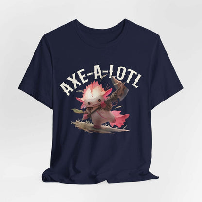 Printify T-Shirt Navy / S Axe-A-Lotl Funny DnD T-Shirt