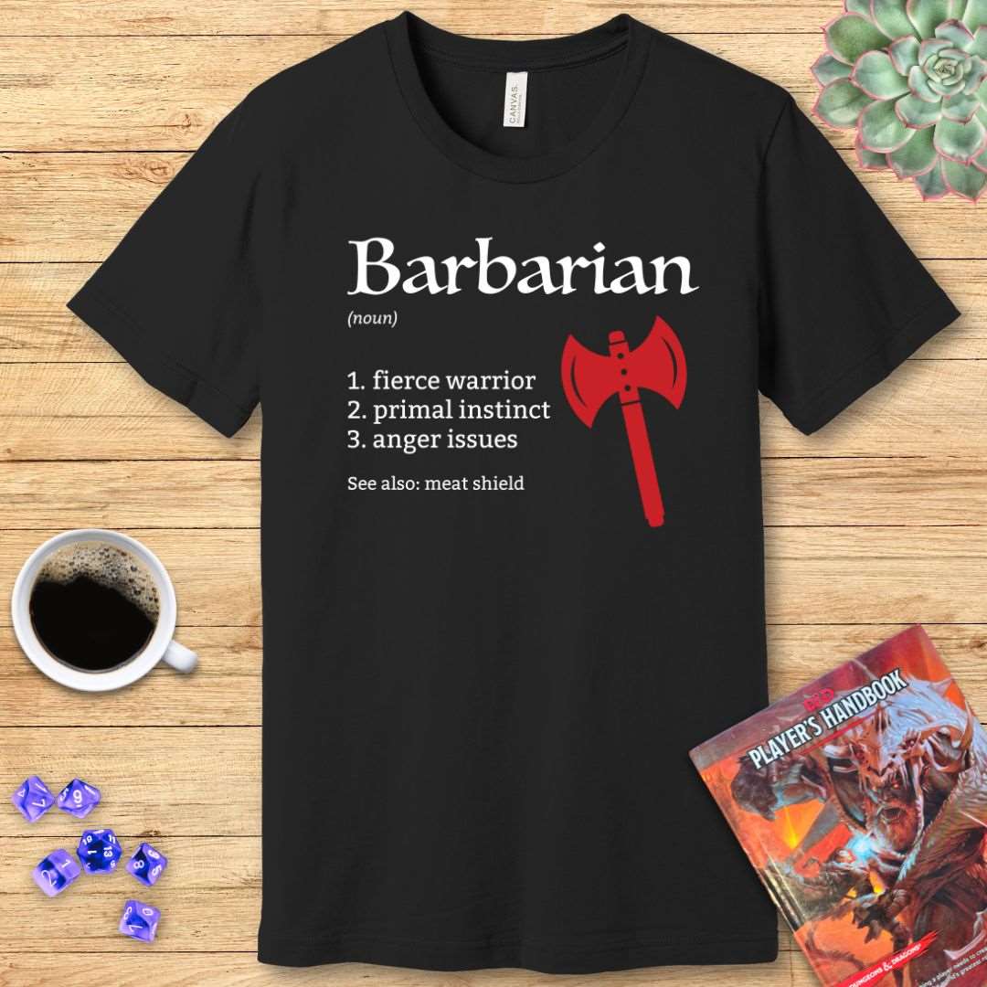 Printify T-Shirt Barbarian Class Definition T-Shirt