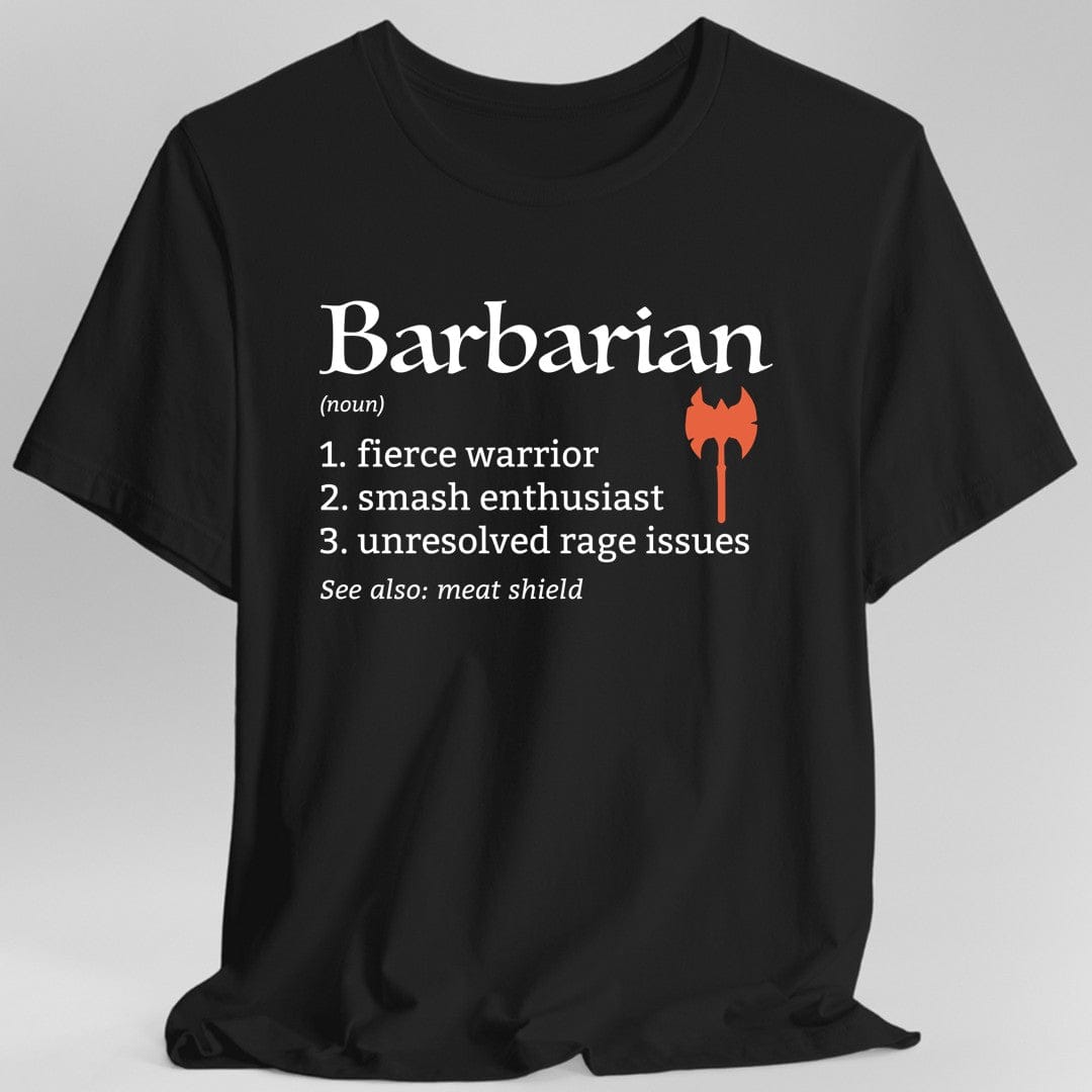Printify T-Shirt Black / S Barbarian Class Definition T-Shirt