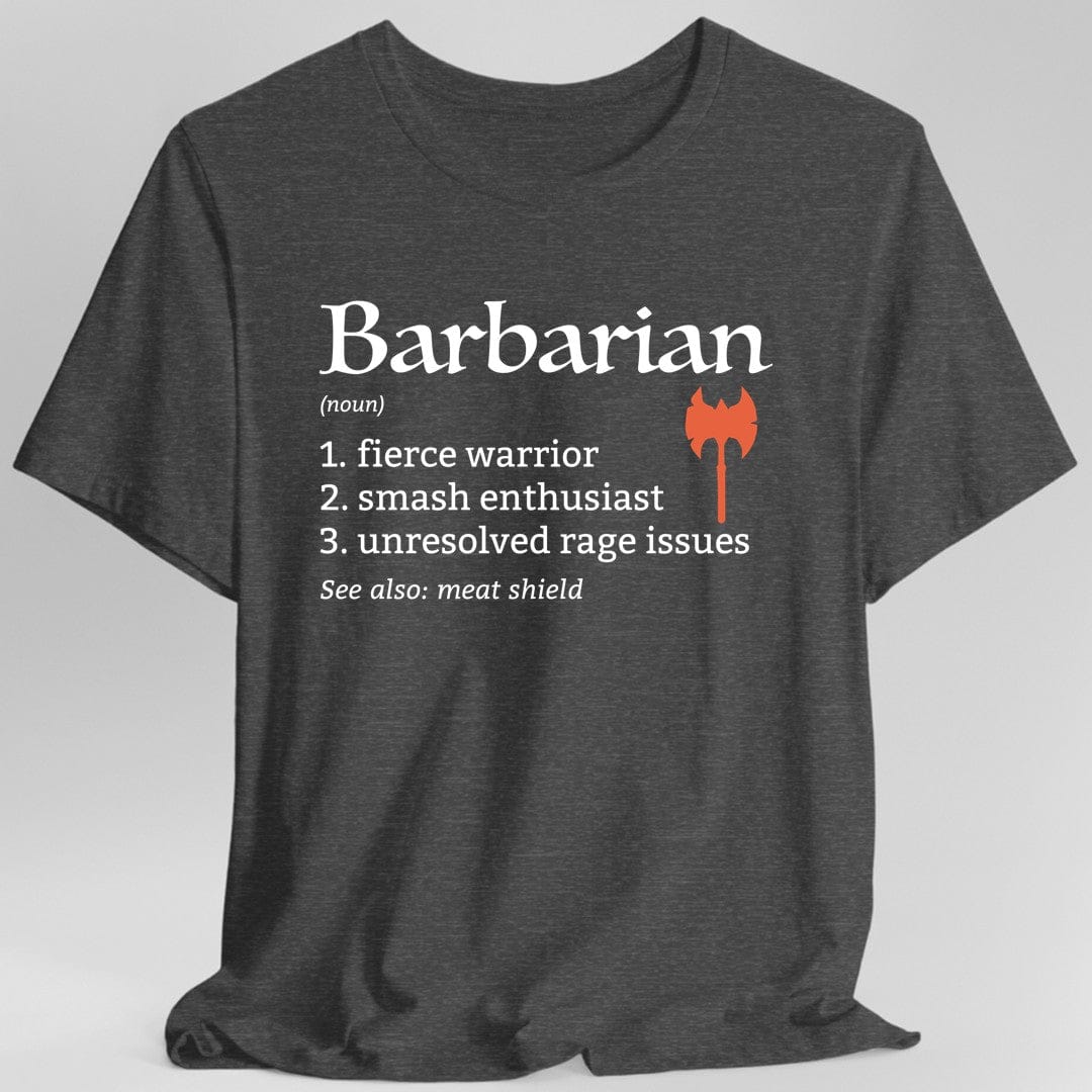 Printify T-Shirt Dark Heather / S Barbarian Class Definition T-Shirt