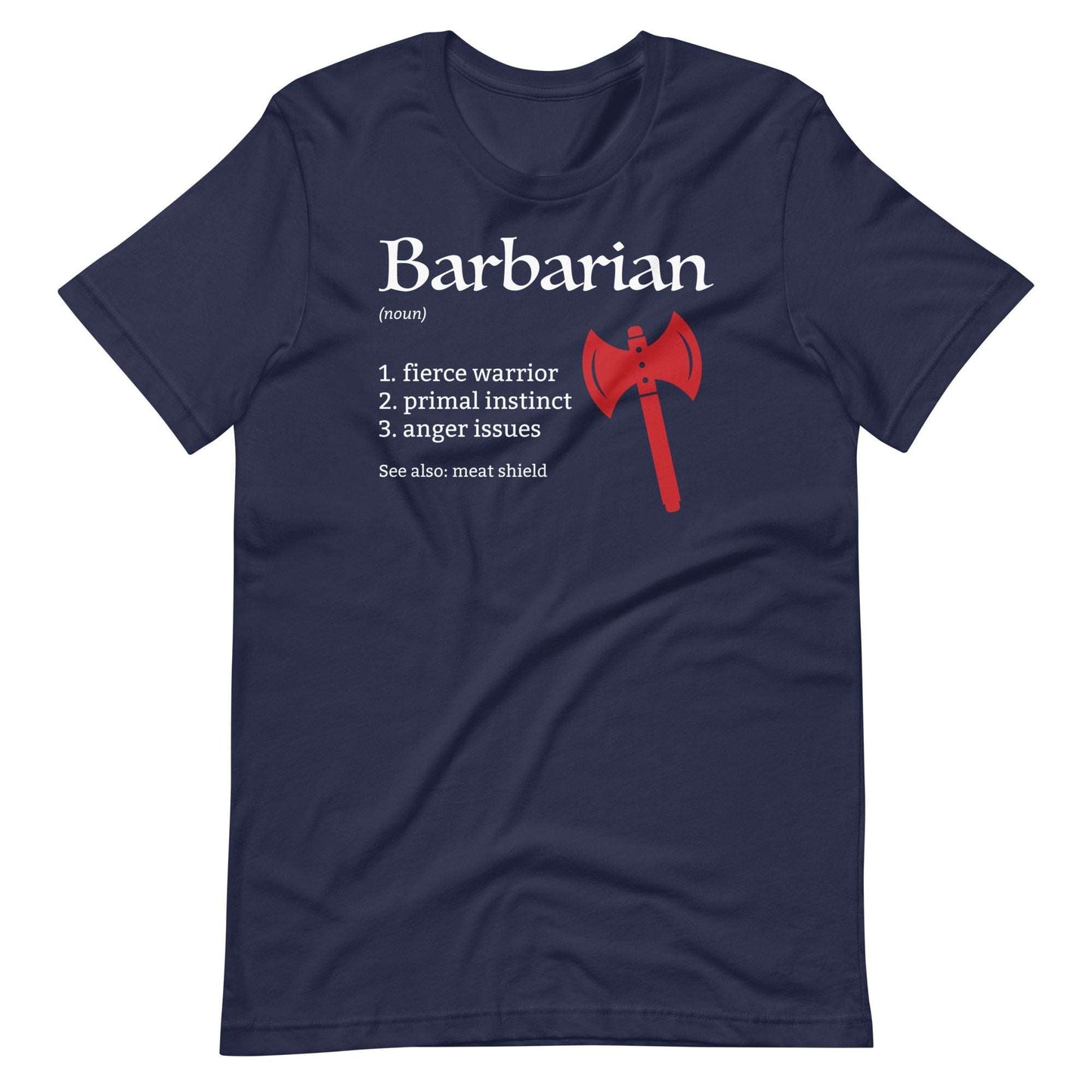 Printify T-Shirt Navy / S Barbarian Class Definition T-Shirt