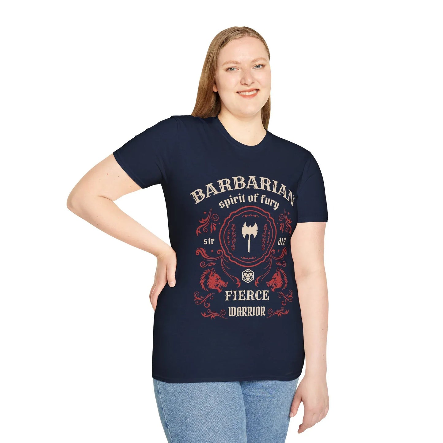 Printify T-Shirt Barbarian Class Vintage Label T-Shirt