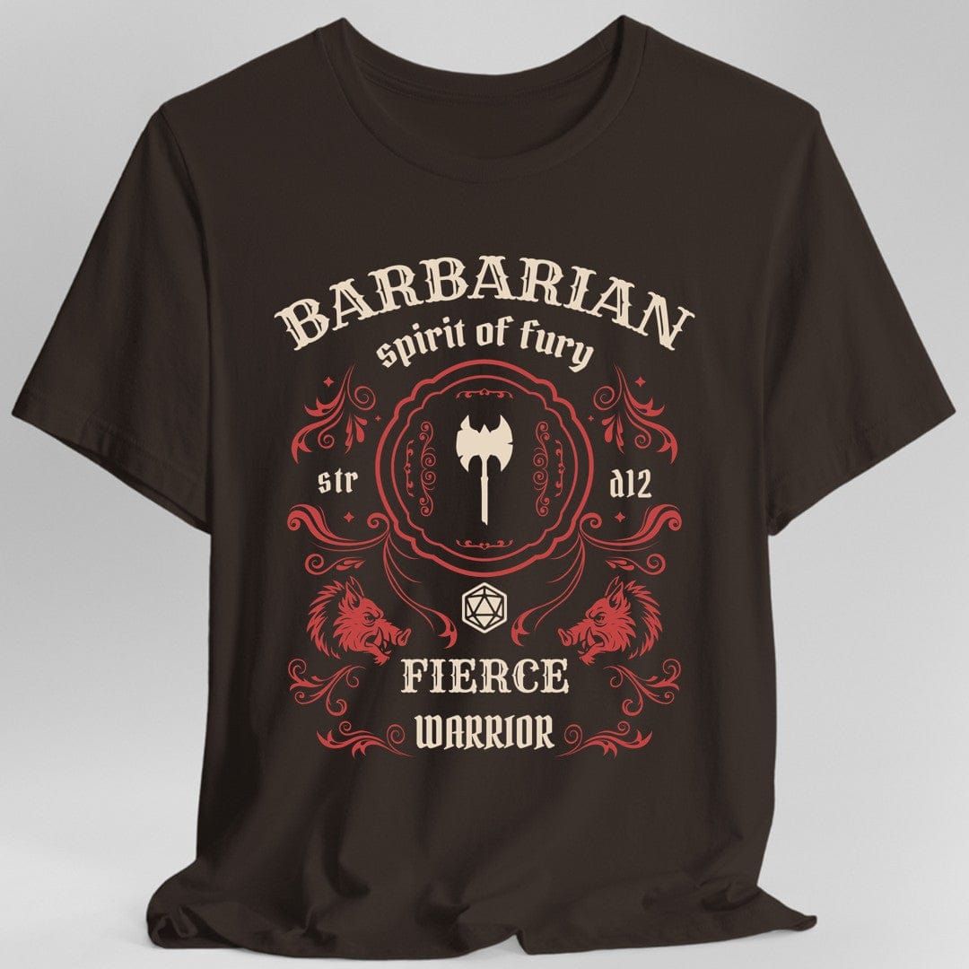 Printify T-Shirt Dark Chocolate / S Barbarian Class Vintage Label T-Shirt