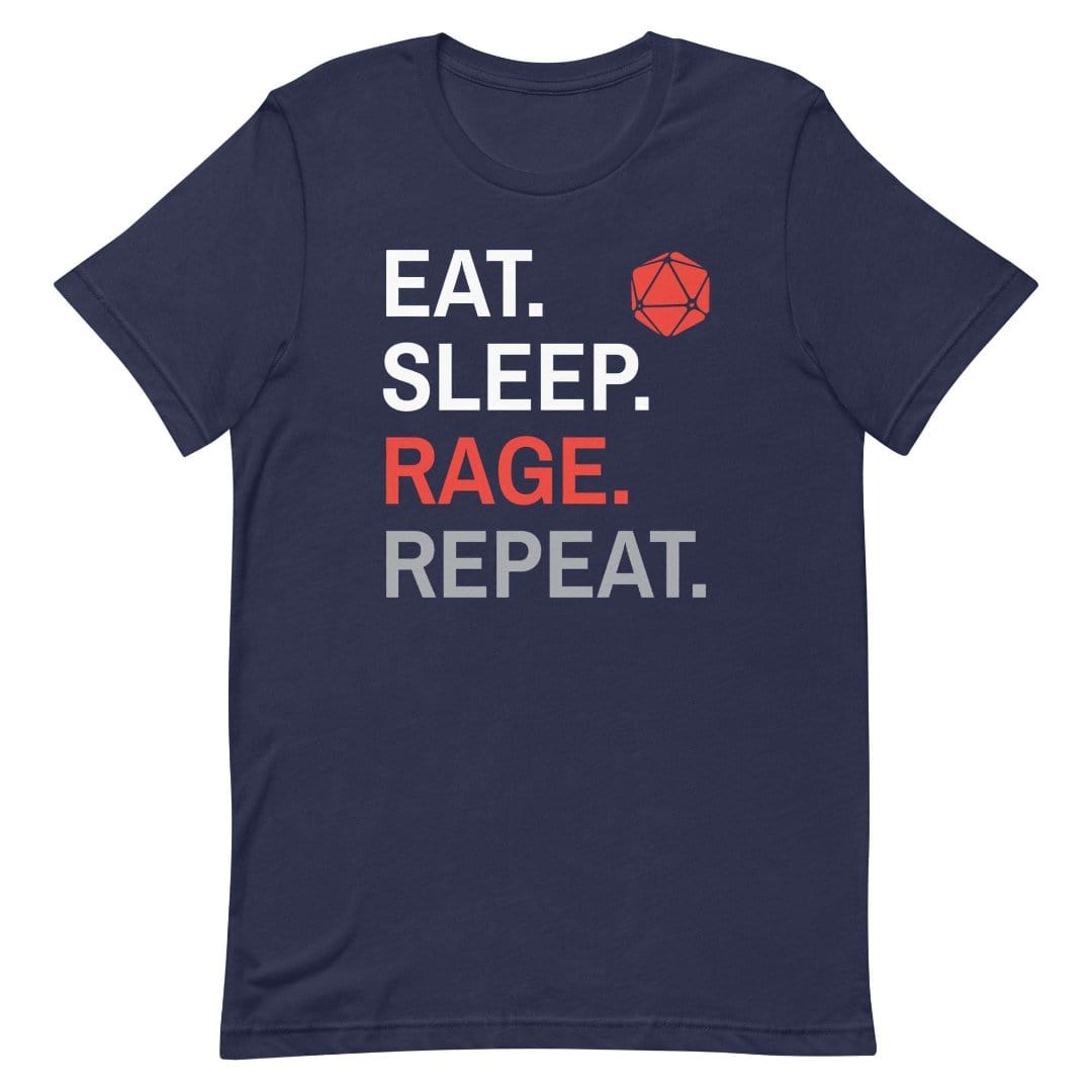 Printify T-Shirt Navy / S Barbarian T-Shirt – Eat Sleep Rage Repeat