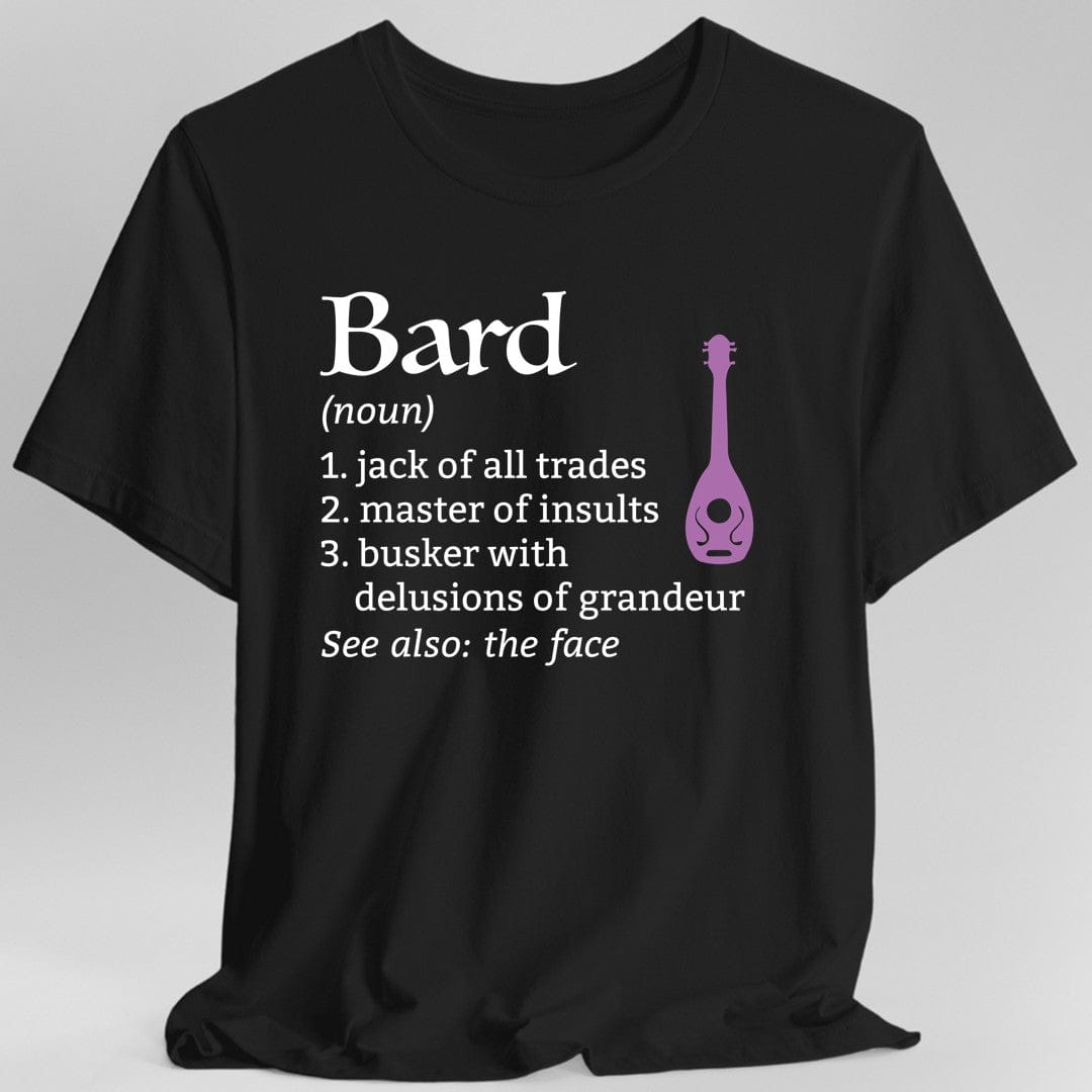 Printify T-Shirt Black / S Bard Class Definition D&D T-Shirt