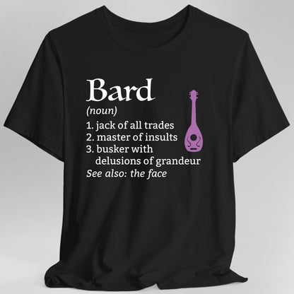 Printify T-Shirt Black / S Bard Class Definition D&D T-Shirt