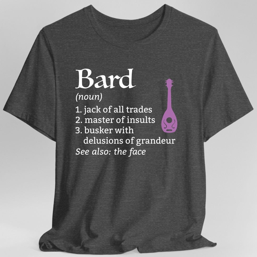 Printify T-Shirt Dark Heather / S Bard Class Definition D&D T-Shirt