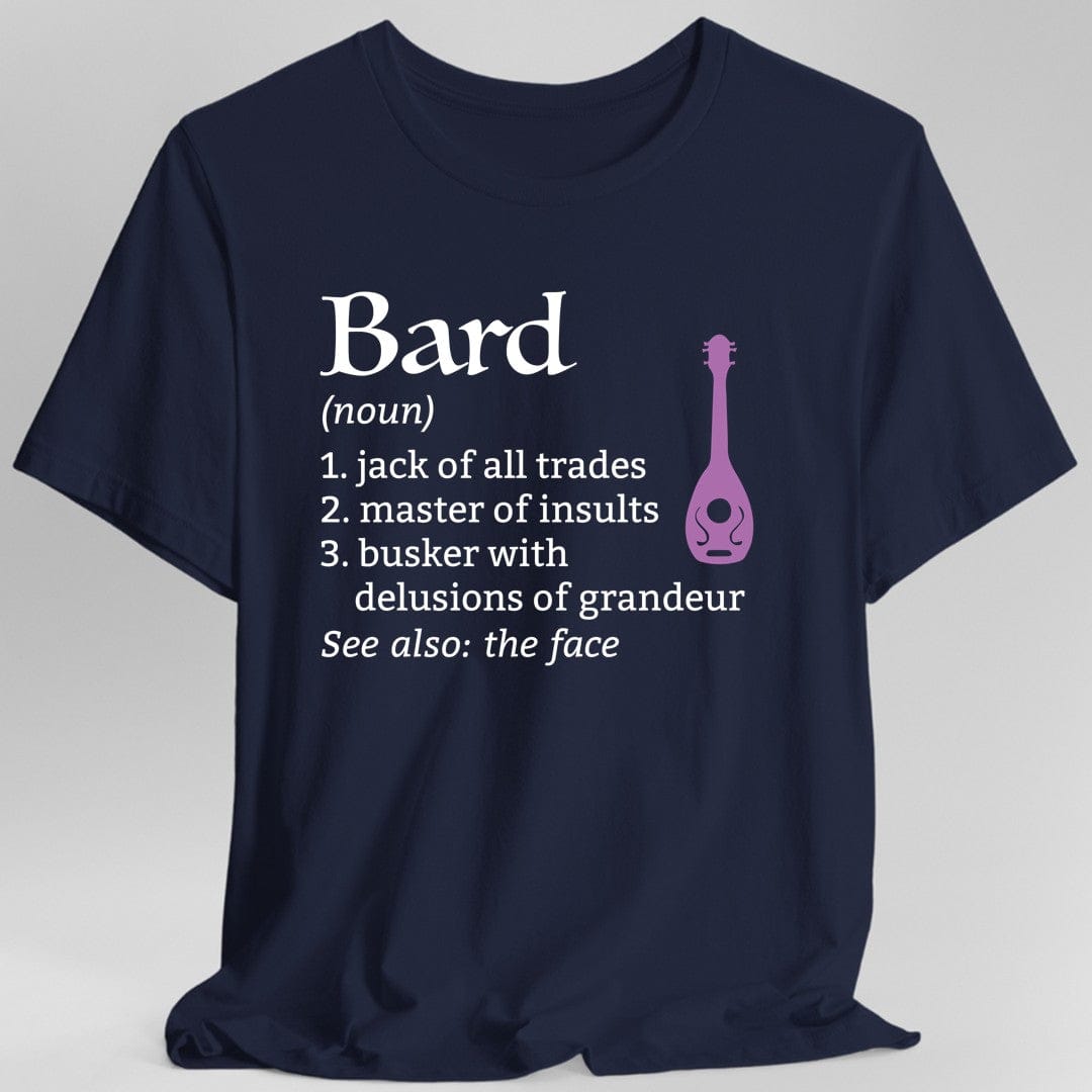 Printify T-Shirt Navy / S Bard Class Definition D&D T-Shirt