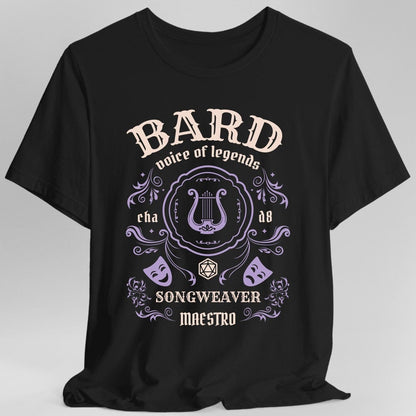 Printify T-Shirt Black / S Bard Class Vintage Label T-Shirt