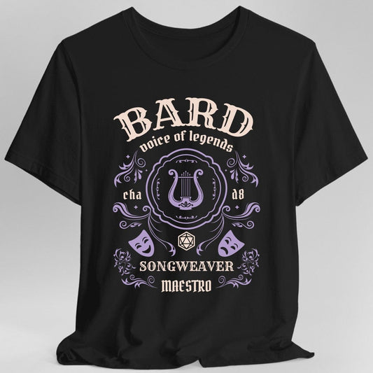 Printify T-Shirt Black / S Bard Class Vintage Label T-Shirt