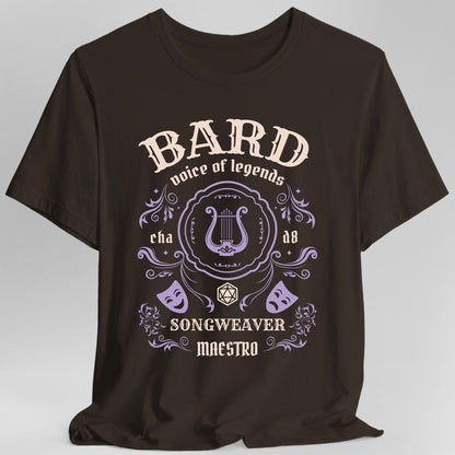 Printify T-Shirt Dark Chocolate / S Bard Class Vintage Label T-Shirt
