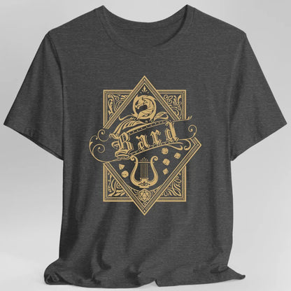 Printify T-Shirt Dark Heather Grey / S Bard D&D Class Emblem T-shirt