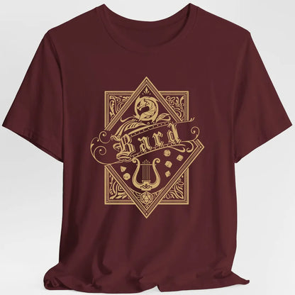 Printify T-Shirt Maroon / S Bard D&D Class Emblem T-shirt