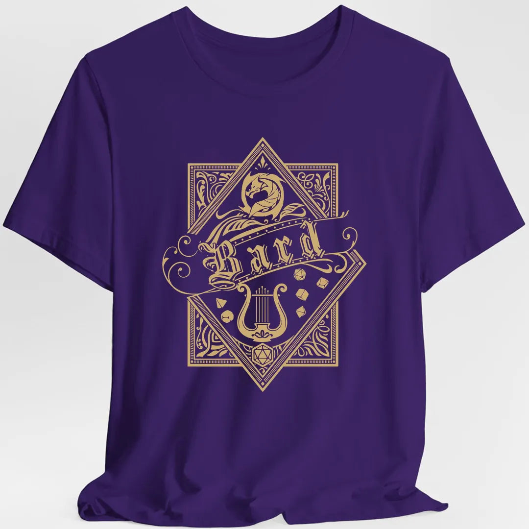 Printify T-Shirt Purple / S Bard D&D Class Emblem T-shirt