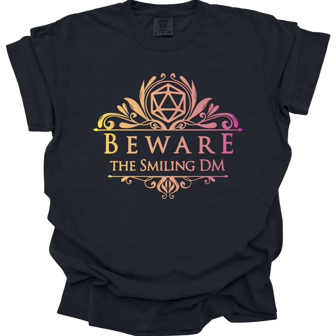 Printify T-Shirt Black / S Beware the Smiling DM Shirt - Comfort Colors