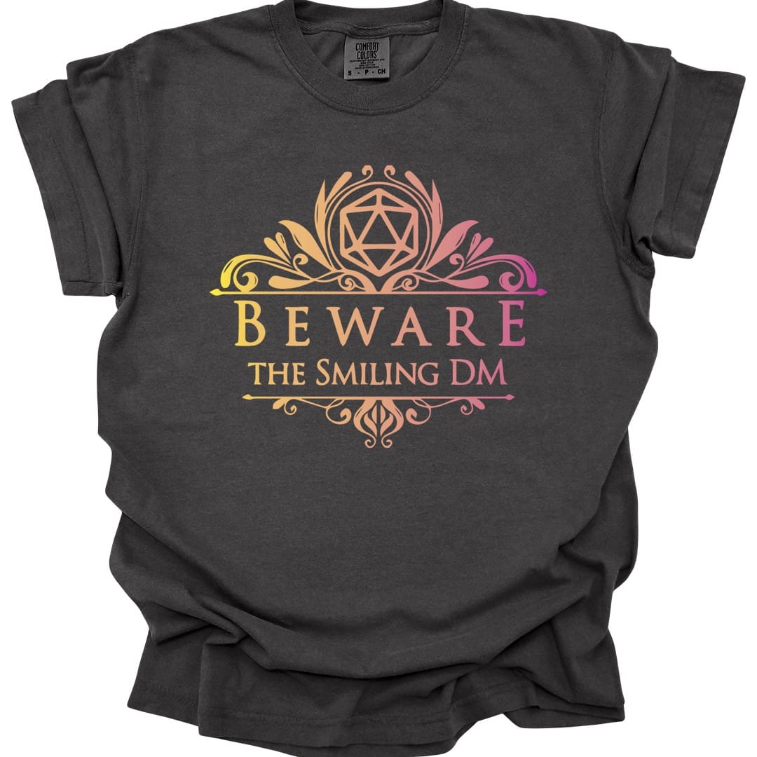 Printify T-Shirt Pepper / S Beware the Smiling DM Shirt - Comfort Colors