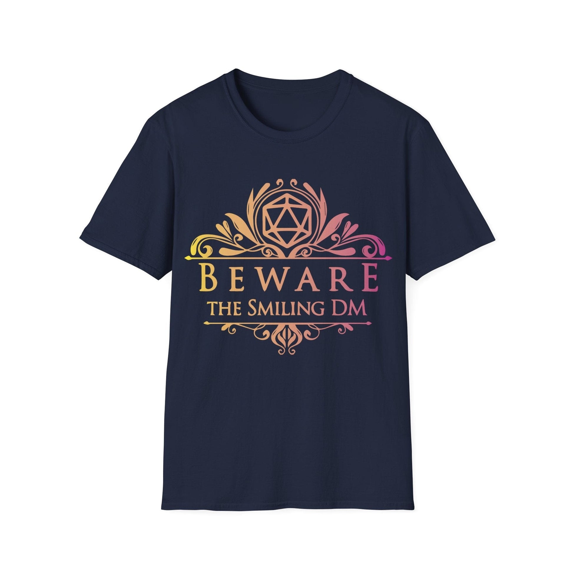 Printify T-Shirt Navy / S Beware the Smiling DM Shirt