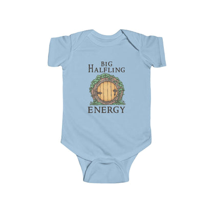 Printify Kids clothes Light Blue / NB (0-3M) Big Halfling Energy LOTR Baby Bodysuit