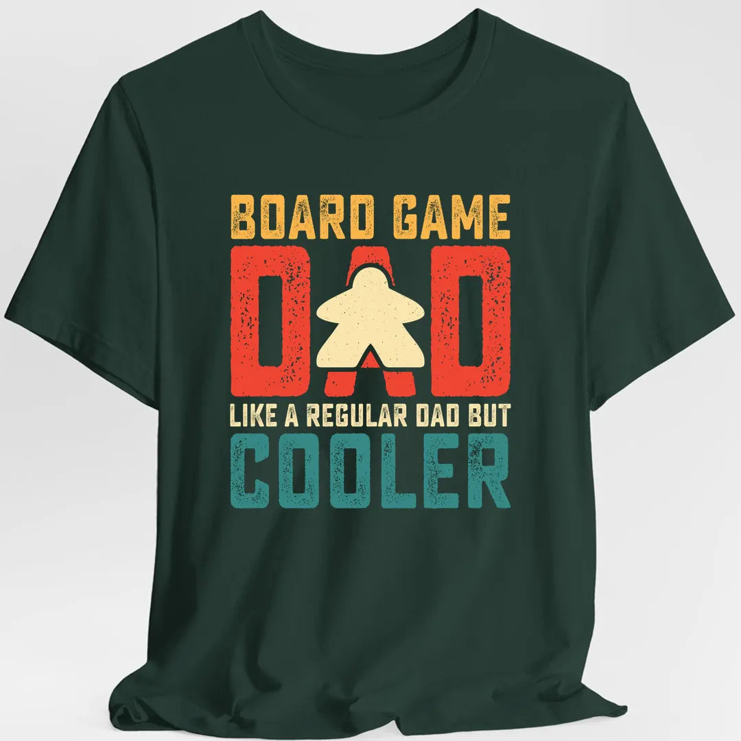 Printify T-Shirt Forest Green / S Board Game Dad Father's Day T-Shirt