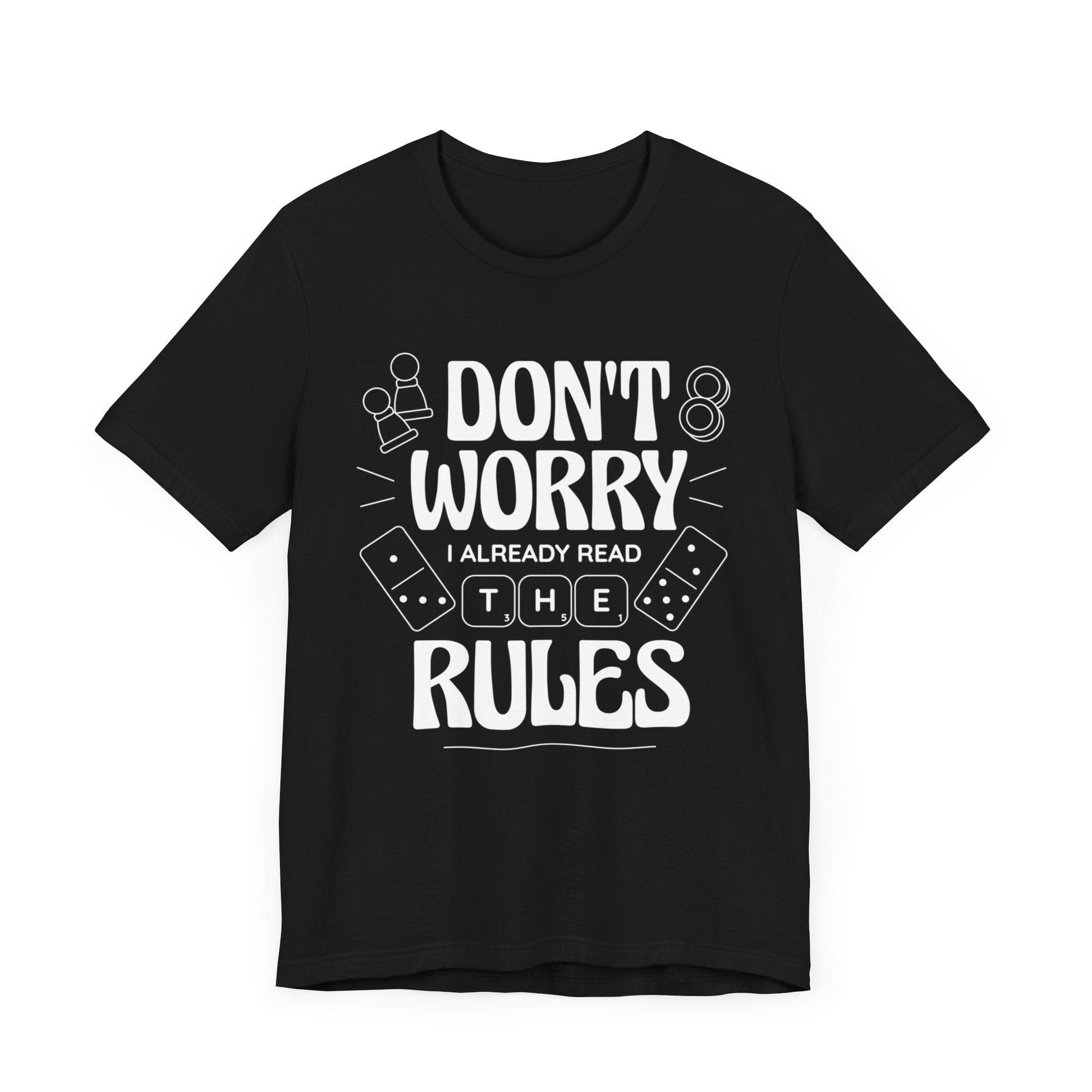 Printify T-Shirt Black / S Board Games T-shirt - I Read The Rules