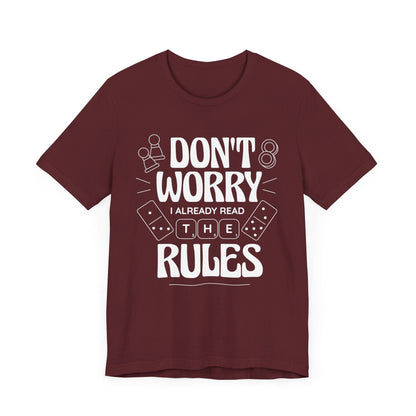 Printify T-Shirt Maroon / S Board Games T-shirt - I Read The Rules