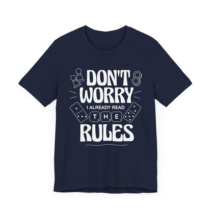 Printify T-Shirt Navy / S Board Games T-shirt - I Read The Rules