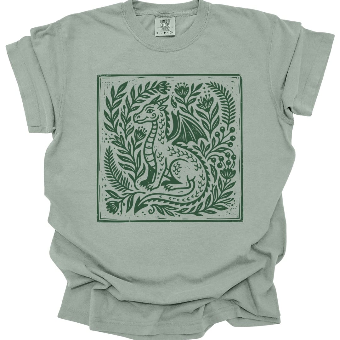 Printify T-Shirt Bay / S Boho Dragon T-shirt - Comfort Colors