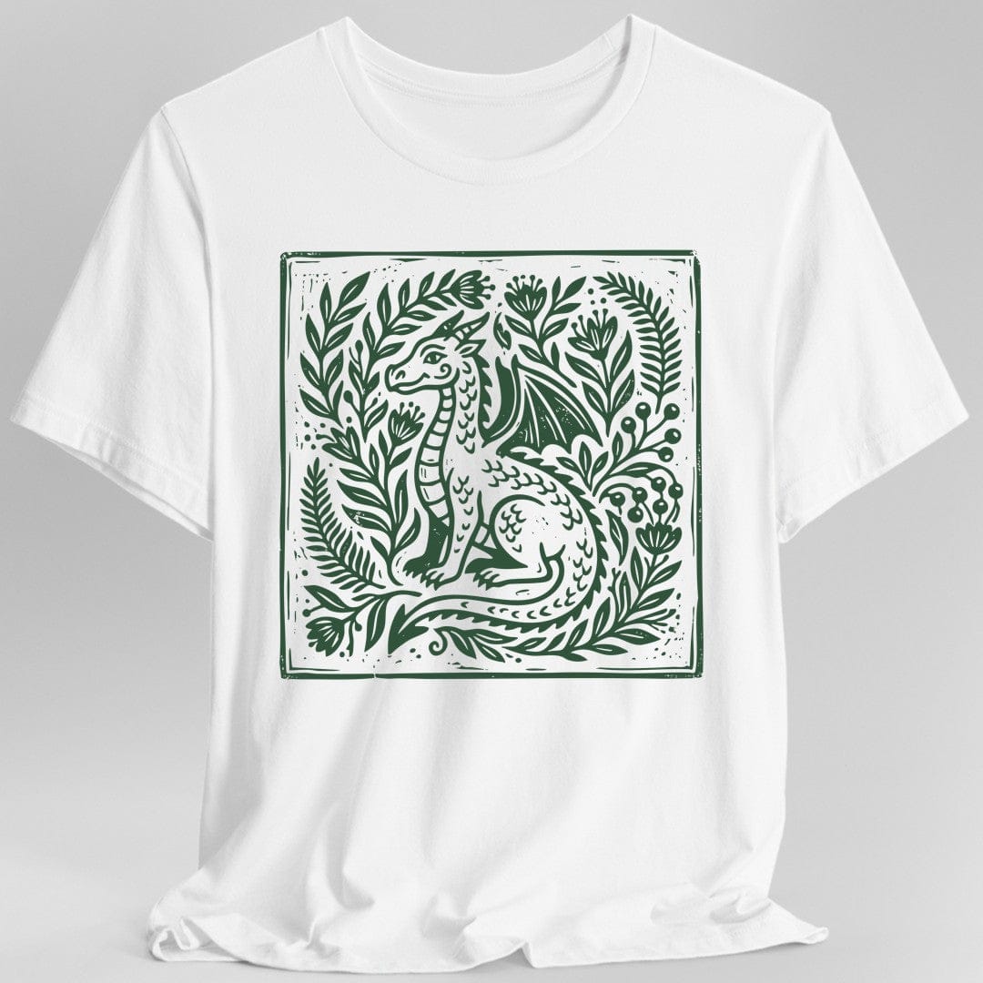 Printify T-Shirt White / S Boho Dragon
