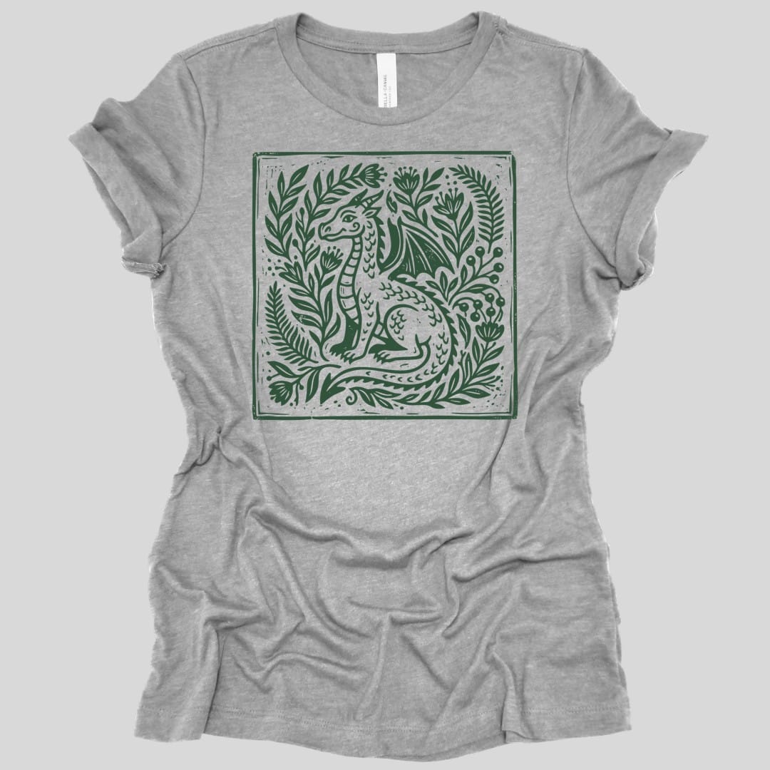 Printify T-Shirt Athletic Heather / S Boho Dragon Women's T-shirt