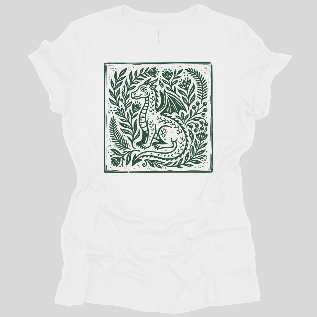Printify T-Shirt White / S Boho Dragon Women's T-shirt