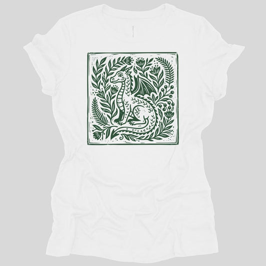 Printify T-Shirt White / S Boho Dragon Women's T-shirt