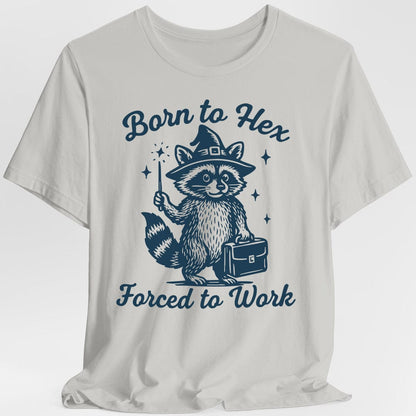 Printify T-Shirt Sport Grey / S Born to Hex Forced to Work Raccoon T-Shirt
