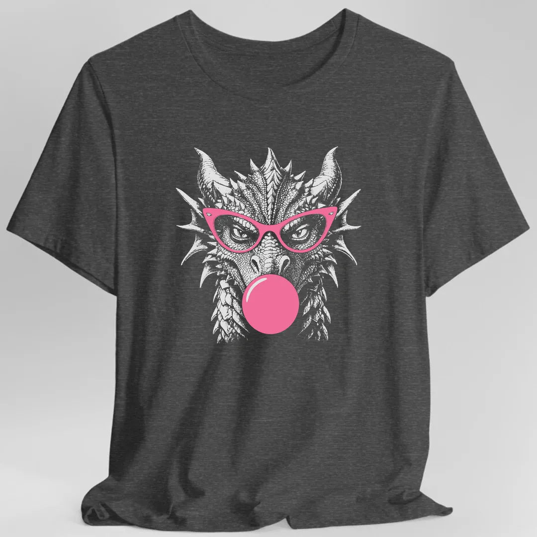 Printify T-Shirt Dark Heather / S Bubblegum Dragon T-Shirt