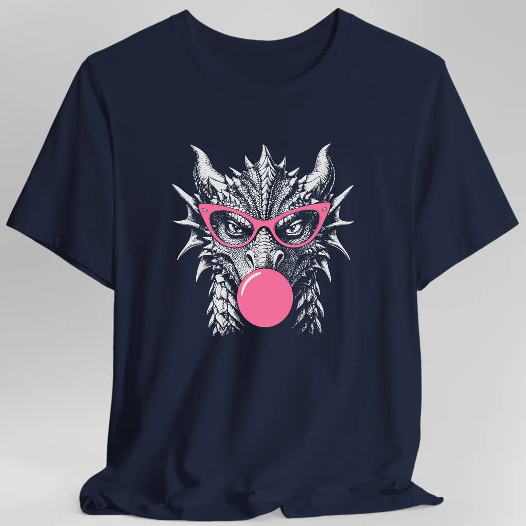Printify T-Shirt Navy / S Bubblegum Dragon T-Shirt