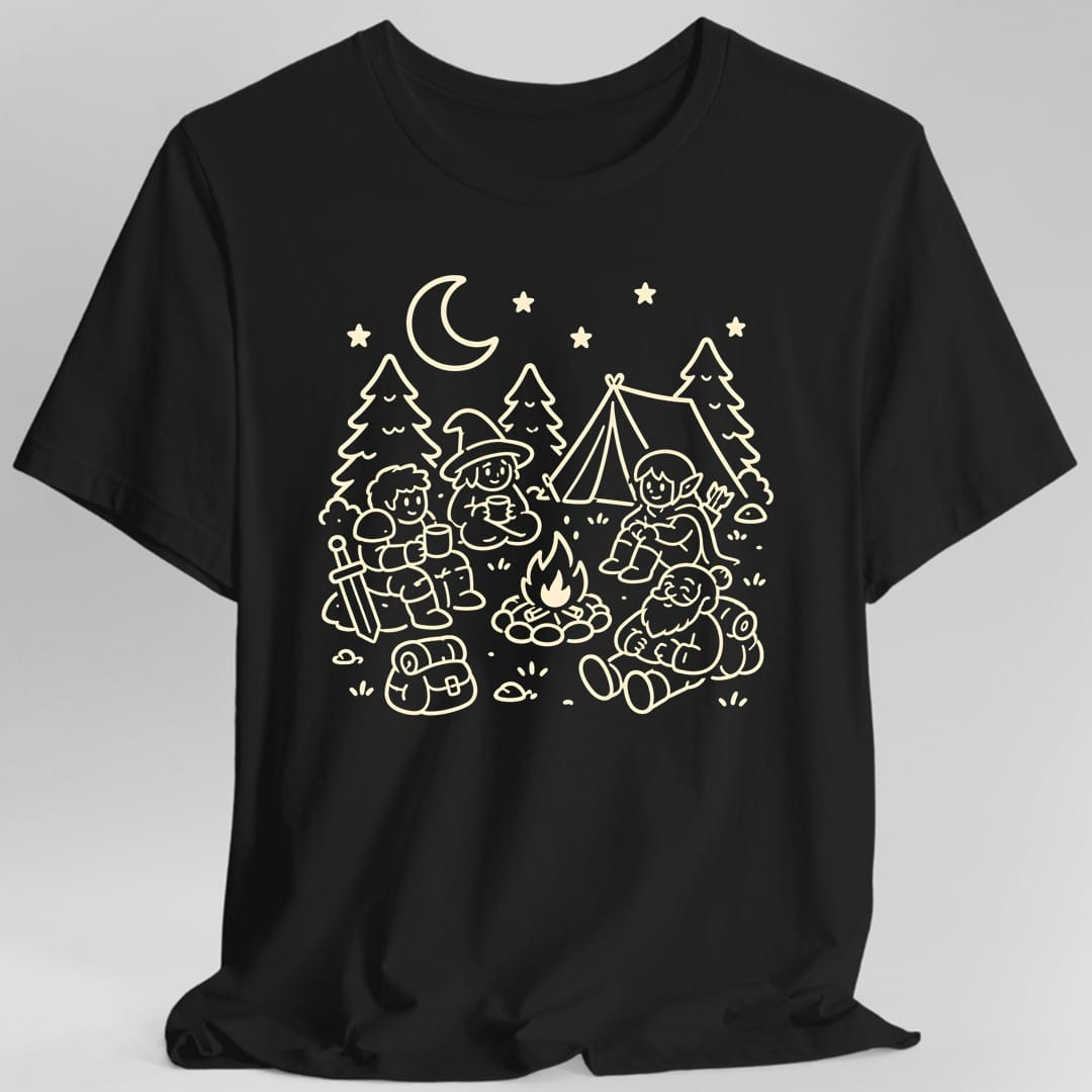 Printify T-Shirt Black / S Campfire Long Rest T-Shirt