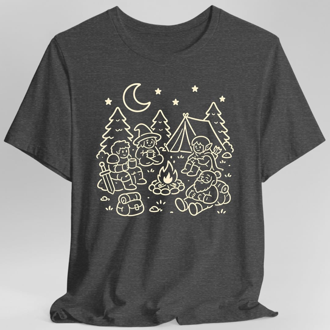 Printify T-Shirt Dark Heather / S Campfire Long Rest T-Shirt