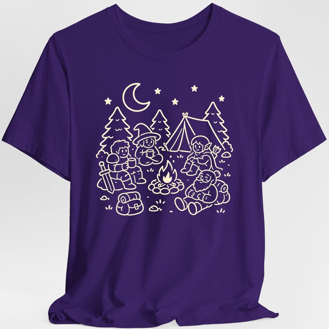 Printify T-Shirt Purple / S Campfire Long Rest T-Shirt