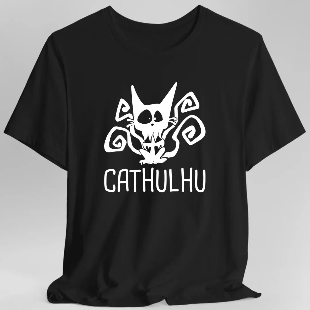 Printify T-Shirt Black / S Cathulhu Funny Cat T-Shirt