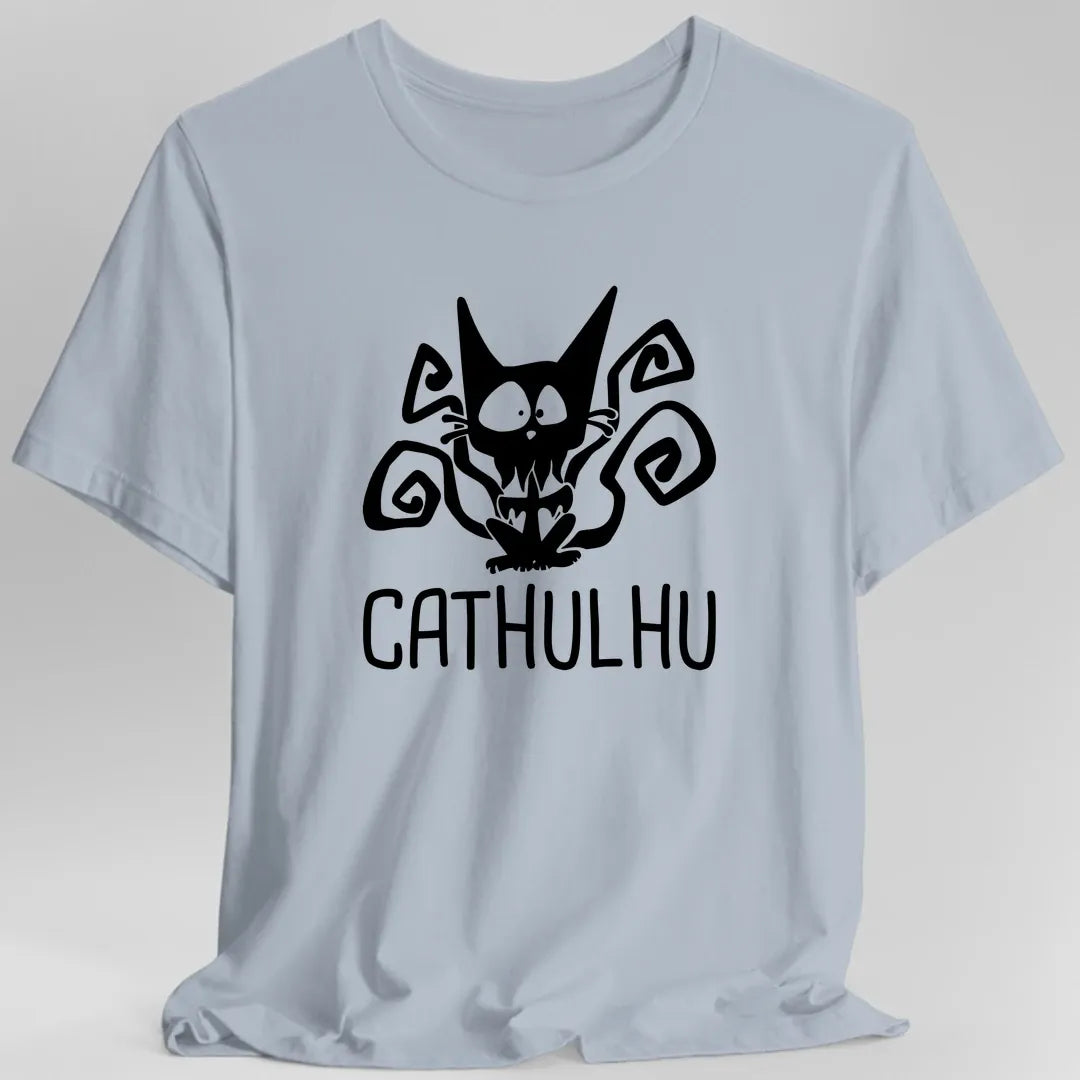 Printify T-Shirt Light Blue / S Cathulhu Funny Cat T-Shirt