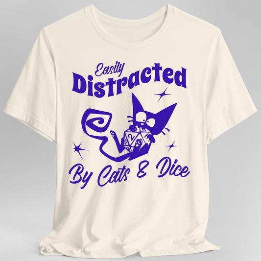 Printify T-Shirt Natural / S Cats & Dice Shirt